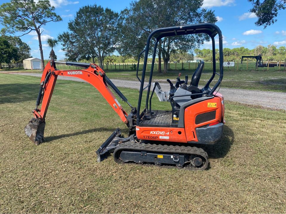 2018 Kubota KX018-4 Mini Excavator - Fort Pierce, FL